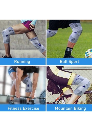 Dizlikler, Profesyonel Diz Desteği, Artrit Ağrısı İçin Premium Kompresyon Desteği, Koşu Güvenliği, Çapraz Fitness Antrenmanı Gri, Xl