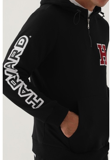 Harvard Siyah Erkek Sweatshirt Siyah