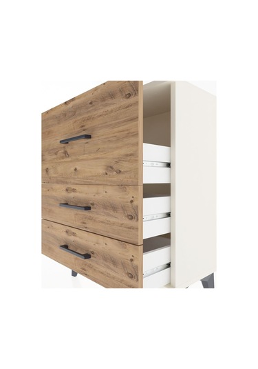 Arges Komodin Tek Raflı 2 Çekmeceli 60x30x80 Aytaşı-çam Aytaşı