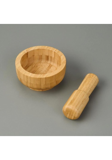 Bambu Havan Sarımsak Döveceği Ahşap