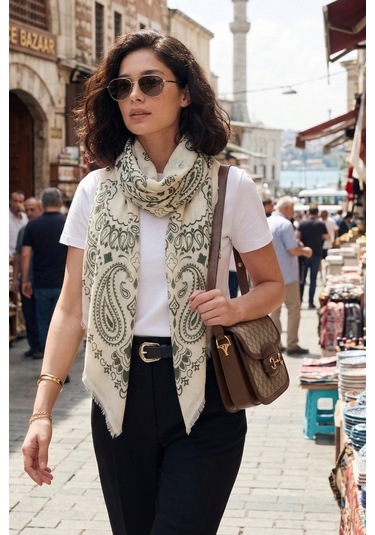 Lela Bayan Şal 6941400 Haki