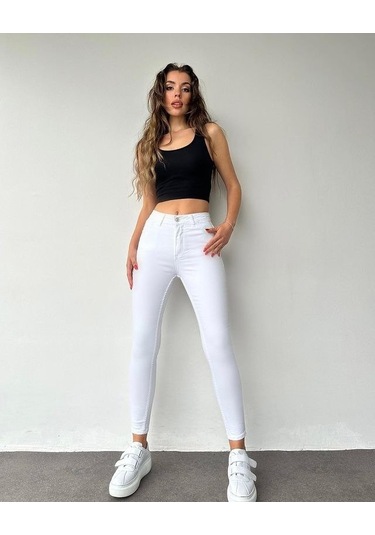 Gabardin Kumaş Yüksek Bel Pantolon 94cm Xlbel36cm Bediva 001