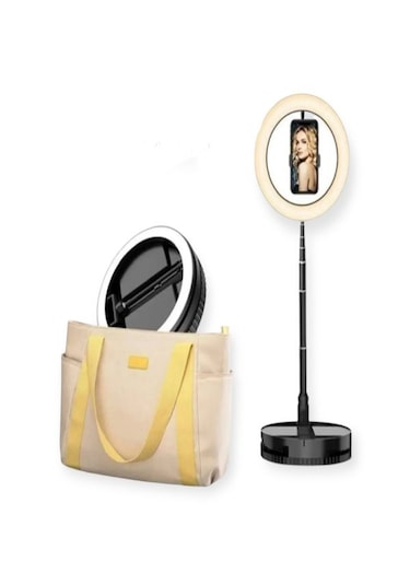 Rgb Led Halka Işık 168cm Teleskopik Tripodlu, 160 Led, Telefon Tutucu, Katlanabilir Ring Light