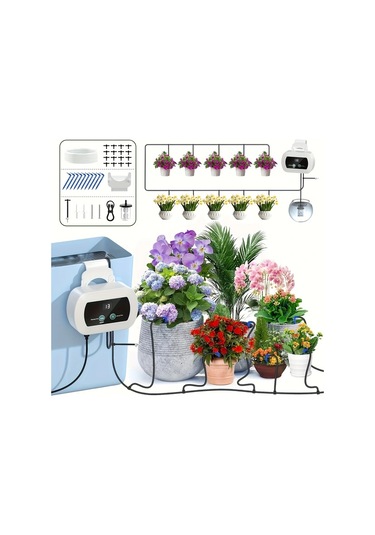 Willowhaven Heerttogo Usb Otomatik Saksı Bitki Sulama Sistemi Beyaz Şarj Edilebilir
