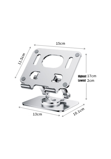Cbtx Lz-p2026 4.7-12 İnç Tablet Isı Dağıtımı Ayarlanabilir Alüminyum Alaşımlı Masaüstü Standı 360 Derece Dönüş İle