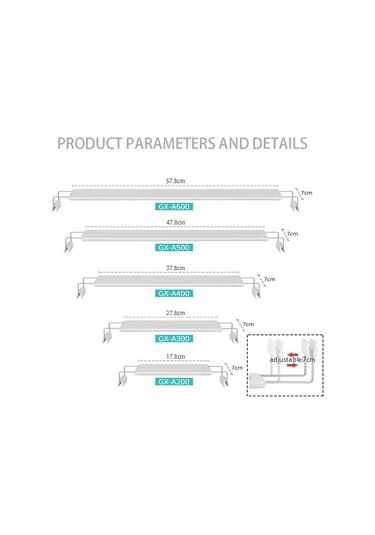 Silkroadselect Longbangdian Shop 60cm Renk Stili Bitkiler Büyüyen Işıklar Balık Tankı Işıkları Küçük Klipsli Işıklar Akvaryum Işınlama Aksesuarları Led Işık Dekorasyon Lambası Renkli