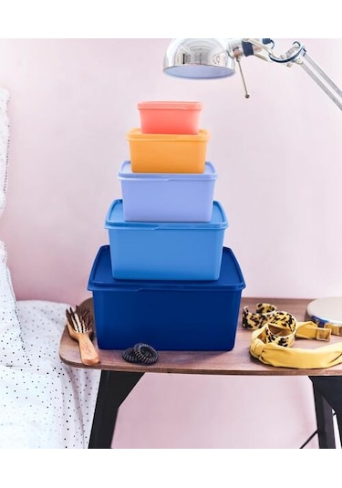 Tupperware Kare Saklama Kabı 5'li Set