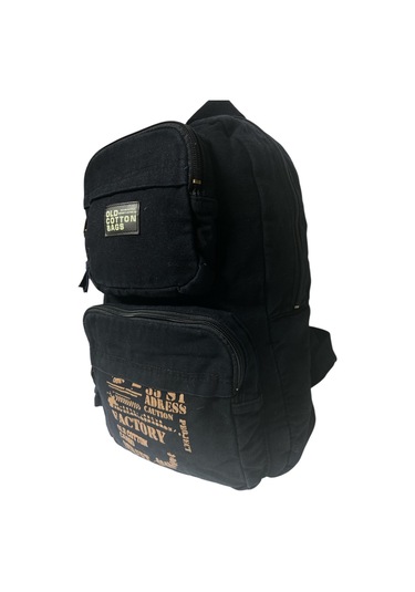 Kaliteli Tek Bölmeli Vintage Disayn Günlük Sırt Gezi Okul Seyahat Çantası Jannie Bag 27 Cm X 40 Cm Siyah