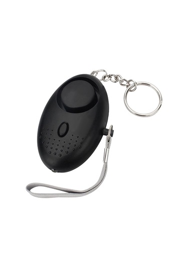 Kişisel Alarm 120-130db Güvenli Ses Acil Kendini Savunma Siyah