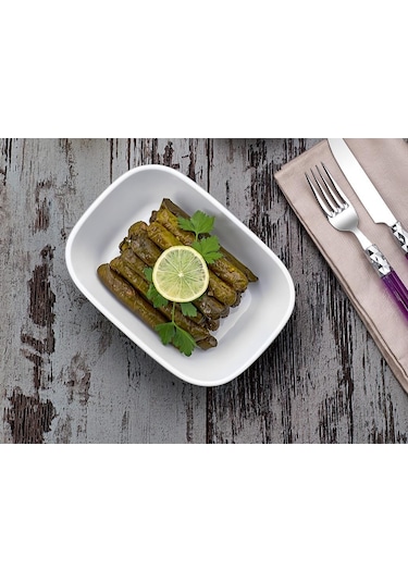 Square Melamin Kayık Tabağı 6 Parça 14 Cm
