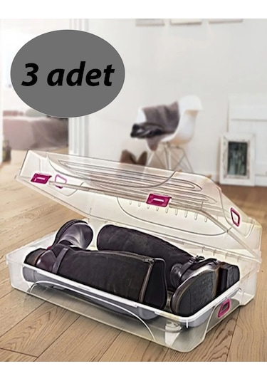 Lüx Çizme Saklama Düzenleme Kutusu Büyük Boy Şeffaf