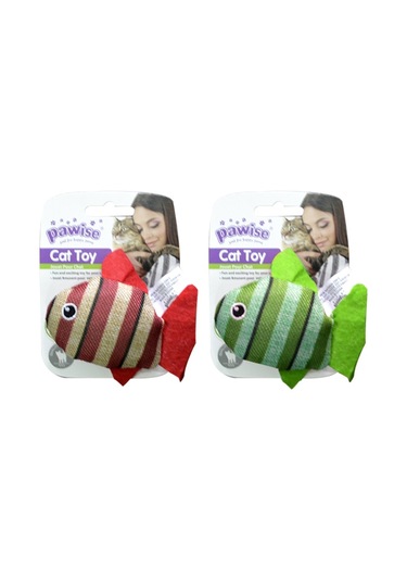 Pawise Kedi Oyuncağı Striped Cat Toy-balık N141