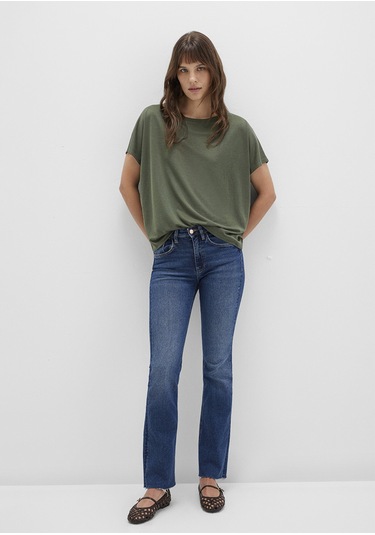 Mavi - Lux Touch Tencel Tm Modal Yeşil Basic Tişört 167245-71551 Yeşil Mavi - Lux Touch Tencel Tm Modal Yeşil Basic Tişört 167245-71551 Yeşil