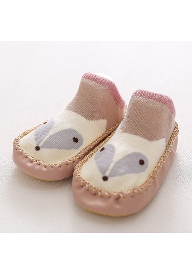 Uıowoo Bebek Yer Çorapları-kaymaz Yumuşak Tabanlı, 0 Pamuk, Sevimli Hayat Desenli - İlk Adım Ve Ev İçim Kullanım İçin Pd004-beyaz Tilki