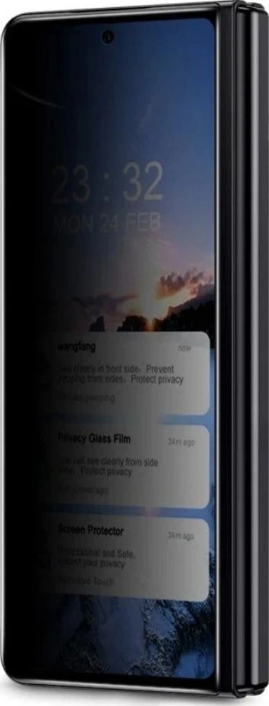 Schitec Samsung Galaxy Z Fold 7 Darbe Emici Premium Hayalet Ön Ekran Koruyucu Poliüretan Film