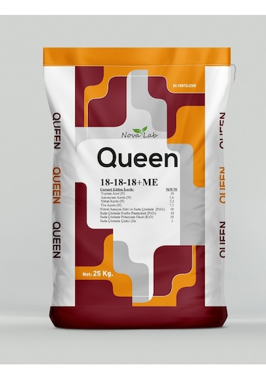 Novalab Queen 18 18 18 + Me Npk Gübre / Suda Çözünür DaMLama Gübresi 25 KG