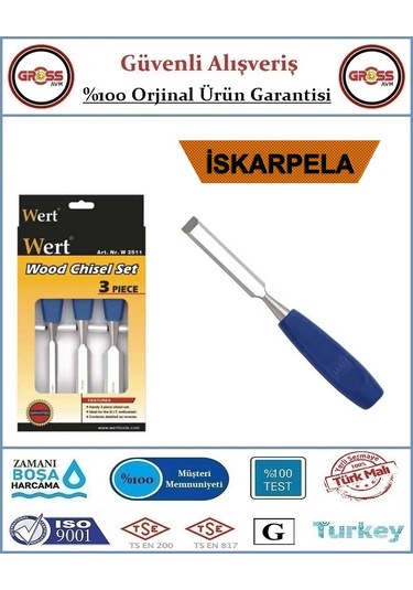 Wert Profesyonel İskarpela Seti - 3 Parça