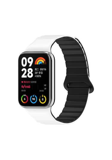 Effox Xiaomi Mi Band 8 Pro Silikon Kordon Krd-105 Strap Kayış-pembe-turuncu