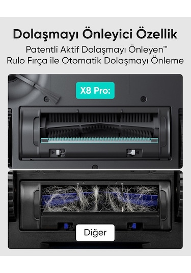 Anker Eufy Clean X8 Pro T2266 Akıllı Robot Süpürge Siyah