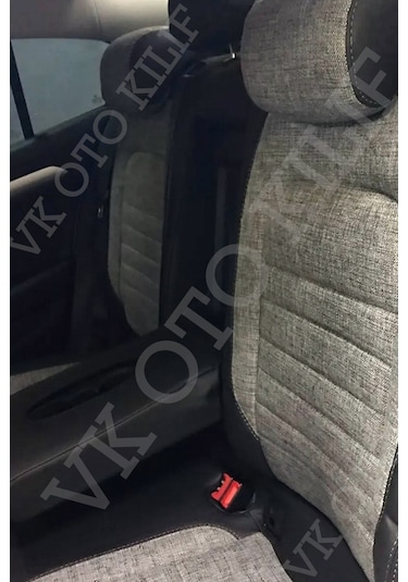 Vk Auto Volkswagen Passat B8 Araca Özel Koltuk Kılıf Gri-siyah