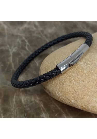 Deri Örgü Bileklik 5 Mm Çok Renkli