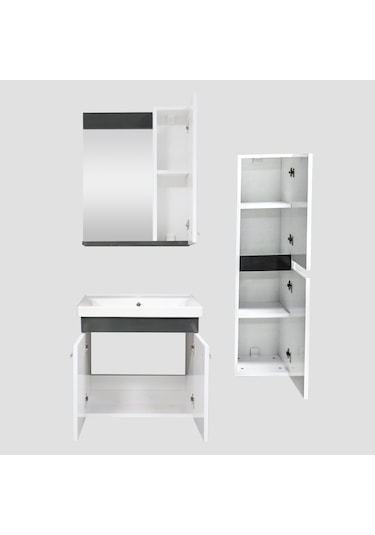 Karen Banyo New Bahar 60 Cm Banyo Dolap Boy Dolap Hediyeli Beyaz