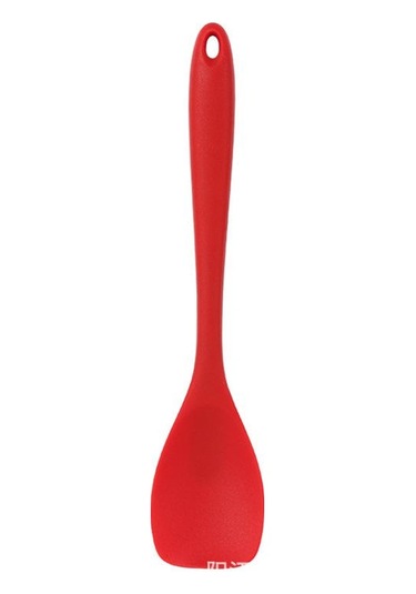1 Adet Silikon Düz Başlı Spatula Entegre Hepsi Dahil Salata Kaşığı Yapışmaz Tencere Spatulası Silikon Mutfak Gereçleri Kırmızı