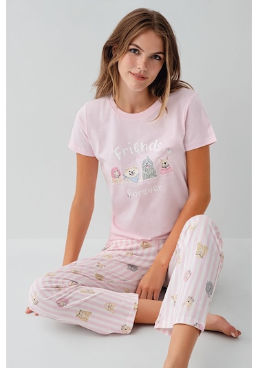 Rolypoly Kadın Pembe Pijama Takım Rp3810-s-v1 Pembe