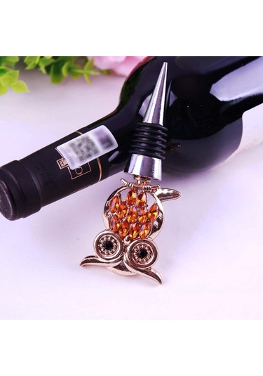 Konesam Baykuş Desenli Metal Şarap Fıçı Tıkanıcısı - 2 Adet - Lezzeti Korur - Dekoratif Ve Fonksiyonel