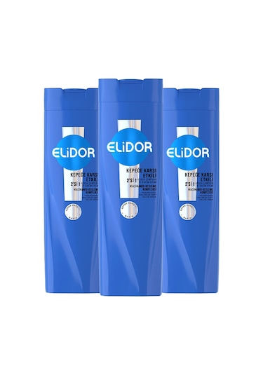 Elidor 2'si 1 Arada Kepeğe Karşı Etkili Şampuan 3 x 400 ML