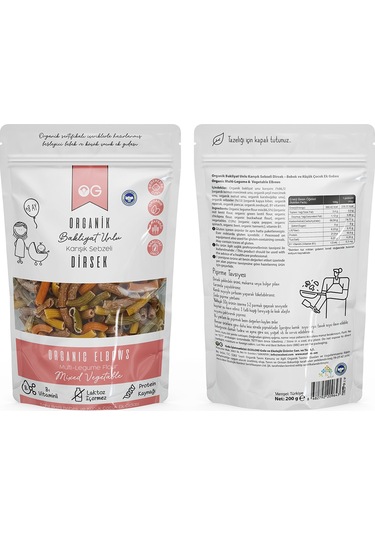 OG natural Organik 2'li Bakliyat Unlu Makarna Seti +7 Ay