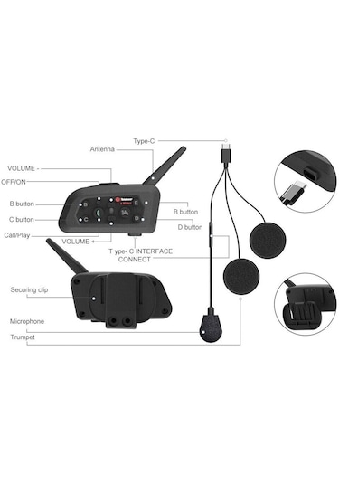 Road Life V6 Pro Bluetooth Interkom - 64671