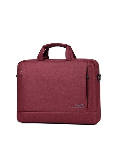 Oumaantu 020 Oxford Kumaş Askılı Laptop Çantası Wine Kırmızı Kırmızı