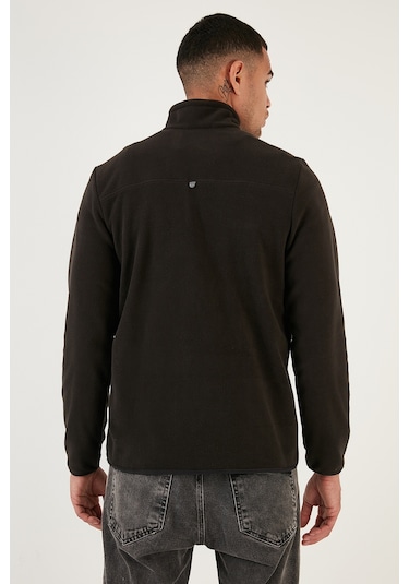 Buratti Slim Fit Anti-Pilling Tüylenme Yapmayan Bato Yaka Kışlık Şardonlu Erkek Polar 5906001 Antrasit