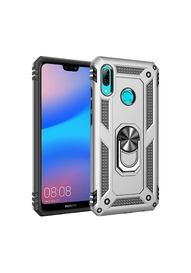 Huawei P20 Lite Kilif Zirhli Miknatisli Standli Tank Kapak