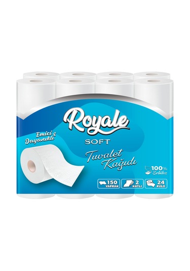 Royale Tuvalet Kağıdı 2 Kat 24 Rulo 3 Paket