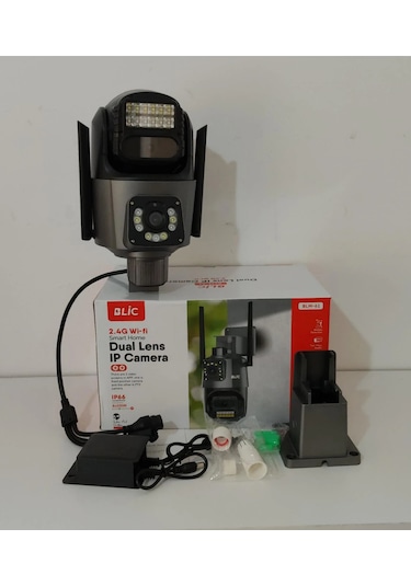 2+2 Mp Hd 4k Ip Kamera Wifi Özellikli Hareket Takipli Gece Sensörlü Güvenlik Kamerası Blm-61