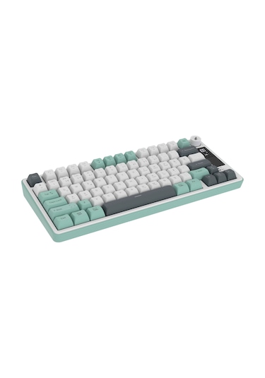 Hawk Gaming Hk255 Membrane Lcd Rgb Kablosuz/bluetooth Gri Yeşil %75 Türkçe Gaming Klavye