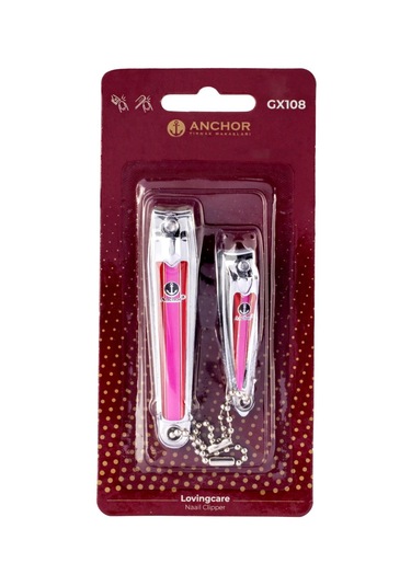 Anchor Çift Renkli Katelalı Tırnak Makası Seti 2 Li Pembe (GX108) GKH