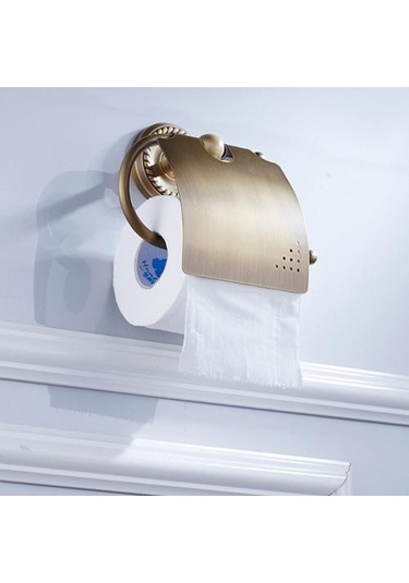 Duvara Monte Doku Tutucu Pirinç Doku Rulo Dağıtıcı Tuvalet Kağıdı Tutucu / Bathle Banyo Mutfak Su Geçirmez Kağıt Tutucular 22 x 13.6 x 11.2 CM