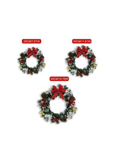 Konesam 30cm El Yapımı Noel Gülleği - Pet Materyal, Simülasyon Mantar Ve Kırmızı Meyveli, Mağaza Otel Dekorasyonu, Duvar/anahtar Bağdağı, Noel Günü Sahneleri