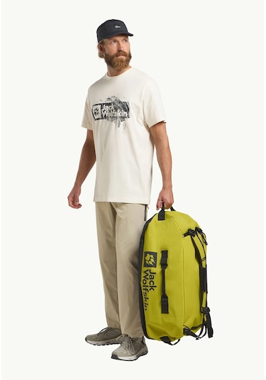 Jack Wolfskin Brand Erkek Tişört Beyaz Beyaz