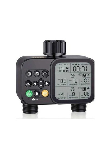 Pazly Bahçe Sulama Zamanlayıcı Wt08 Otomatik 2 Çıkışlı Dış Mekan Program Kontrol Cihazı Yağmur Gecikme Auto Sulama