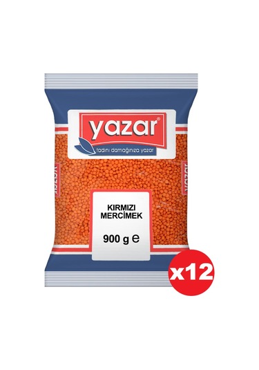 Yazar Kırmızı Mercimek 12 x 900 G