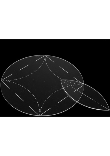 Suntek Kesme Kalıpları Dikiş Aleti 8 Inç Için Yeniden Kullanılabilir Şeffaf Kapitone Şablonu