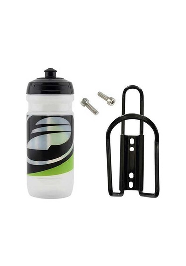 Elite Loli 600Ml Matara Ve Matara Kafesi Seti Montaj Vidası Dahil Yeşil - Siyah - Gri