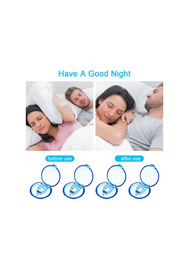 Hangfox Uyku Ve Horlama Yardımcısı 4'lü Set: Ev Alevi Burun Klipsi, Horlamayı Engelle, Burun Akışını Sağla