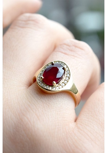 Pırlanta Yakut Yüzük (483365849)