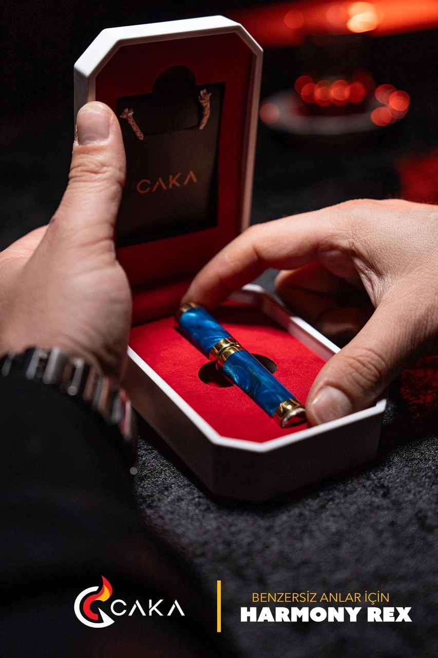 Caka Lighter Harmony Rex Simli Mavi Benzinli Çakmak Mavi