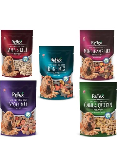 Reflex Semi Moist Dog Treat Karışık Köpek Ödülü 5 x 150 G